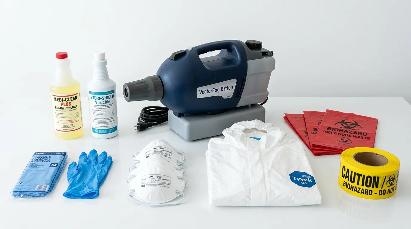 Professional biohazard remediation crew working in Walnut Park